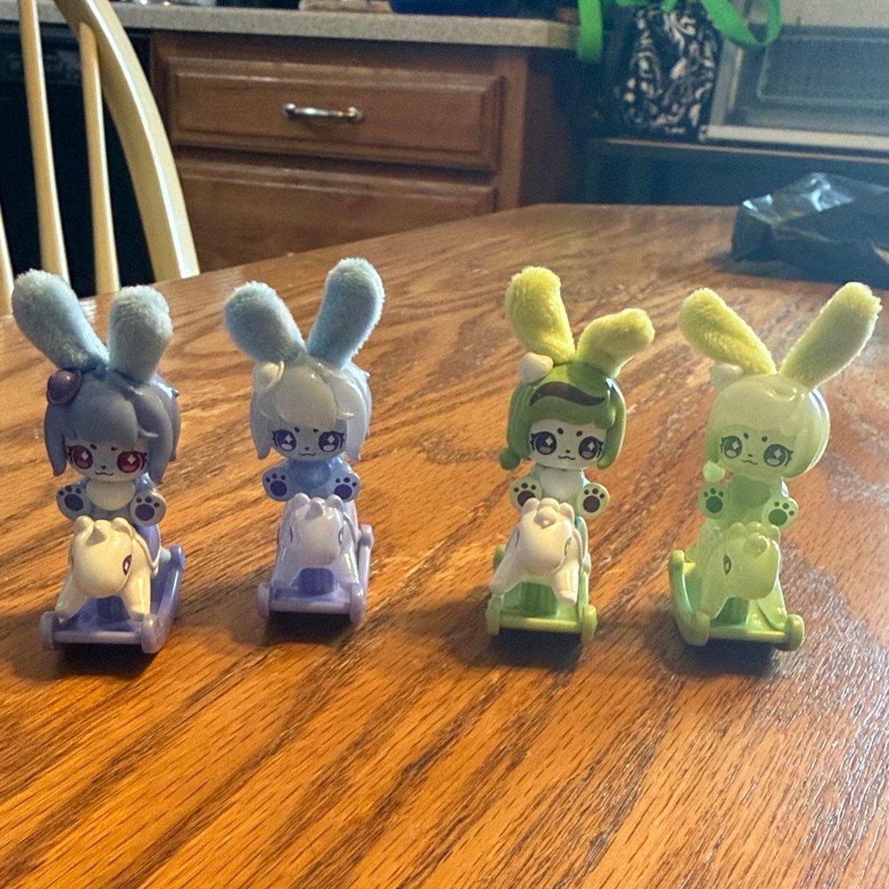Teeny Weeny Fruity cup Rabbits with Rocking Horses